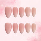 Blush Fade | Handmade Nails,Ellie Vincy Press on Nails,Short  Almond,Cute, Floral, French tip,Handmade White, Nude, Floral, Pink, Beige, Clear press on nails,10 pcs, False nails,Reusable,Glue on nails,Sticky on nails,Pop on nails