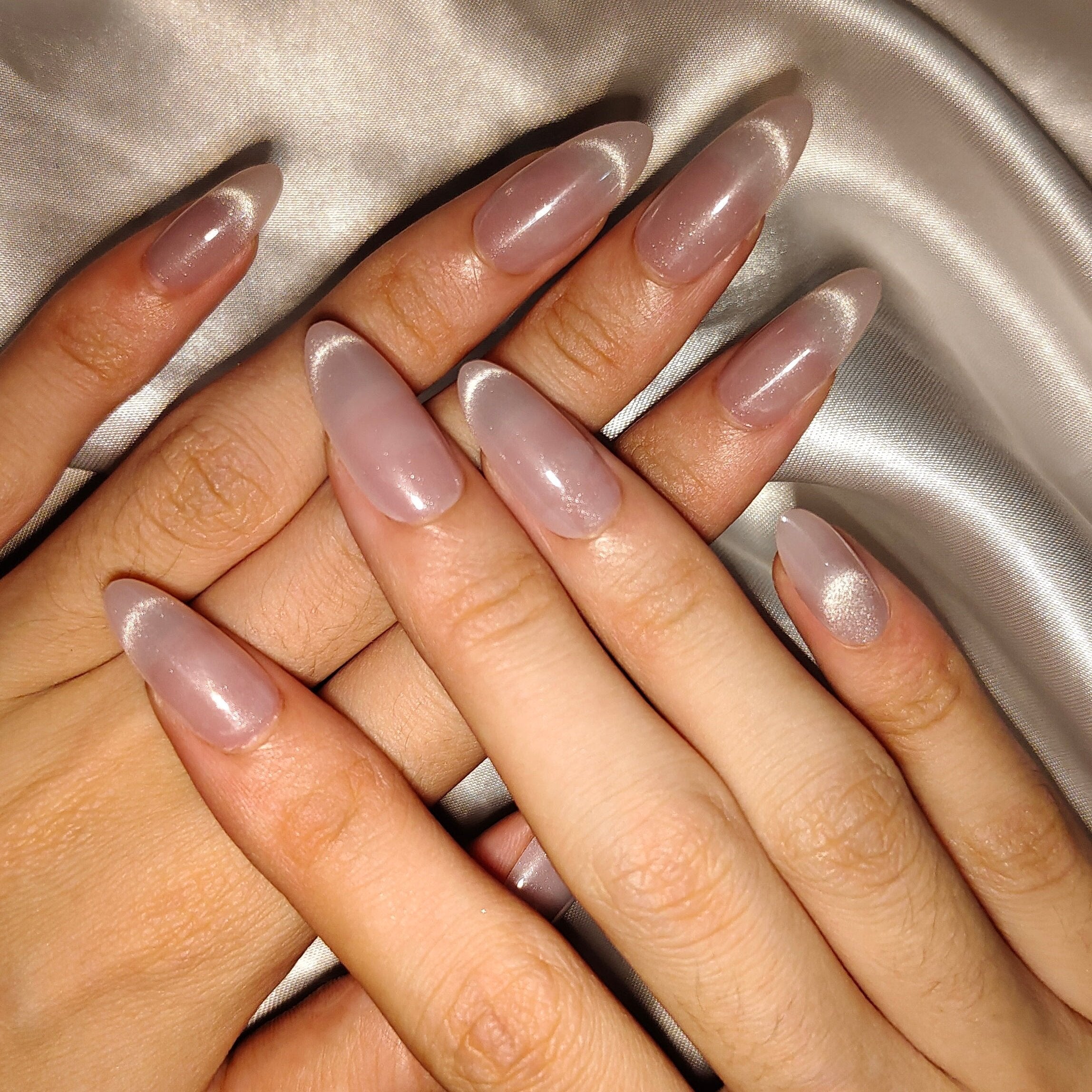 Dusty Rose,Ellie Vincy Press on Nails,Medium  Almond,Solid color, Rose gold, Pink press on nails,28 pcs, False nails,Reusable,Glue on nails,Sticky on nails,Pop on nails