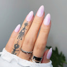 Blushing Purple,Ellie Vincy Press on Nails,Short  Almond,Ombre, Solid color, Purple press on nails,30 pcs, False nails,Reusable,Glue on nails,Sticky on nails,Pop on nails