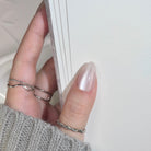 White Shine Ellie Vincy Medium Coffin  press on nails 28 pcs false nails,reusable