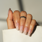 Ellie Vincy Medium Coffin Press on Glue on Nails – Frosty Pink,Ellie Vincy Press on Nails,Medium  Coffin,Glitter, Ombre, Pink press on nails,30 pcs, False nails,Reusable,Glue on nails,Sticky on nails,Pop on nails